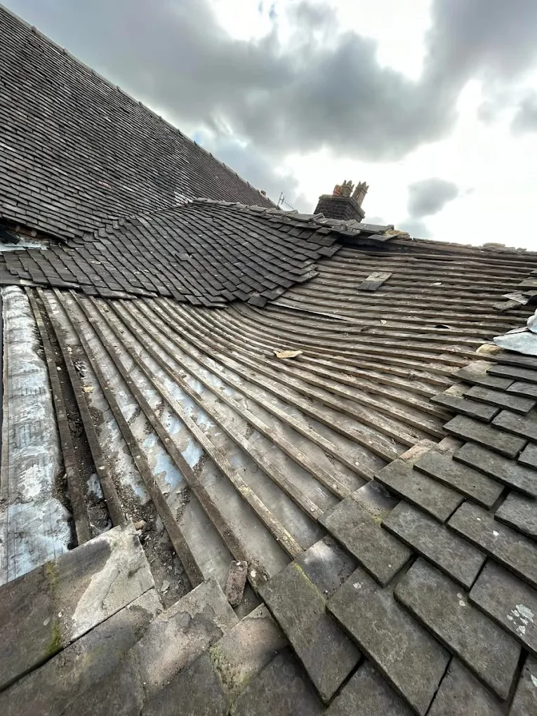 fixing a collapsed roof
